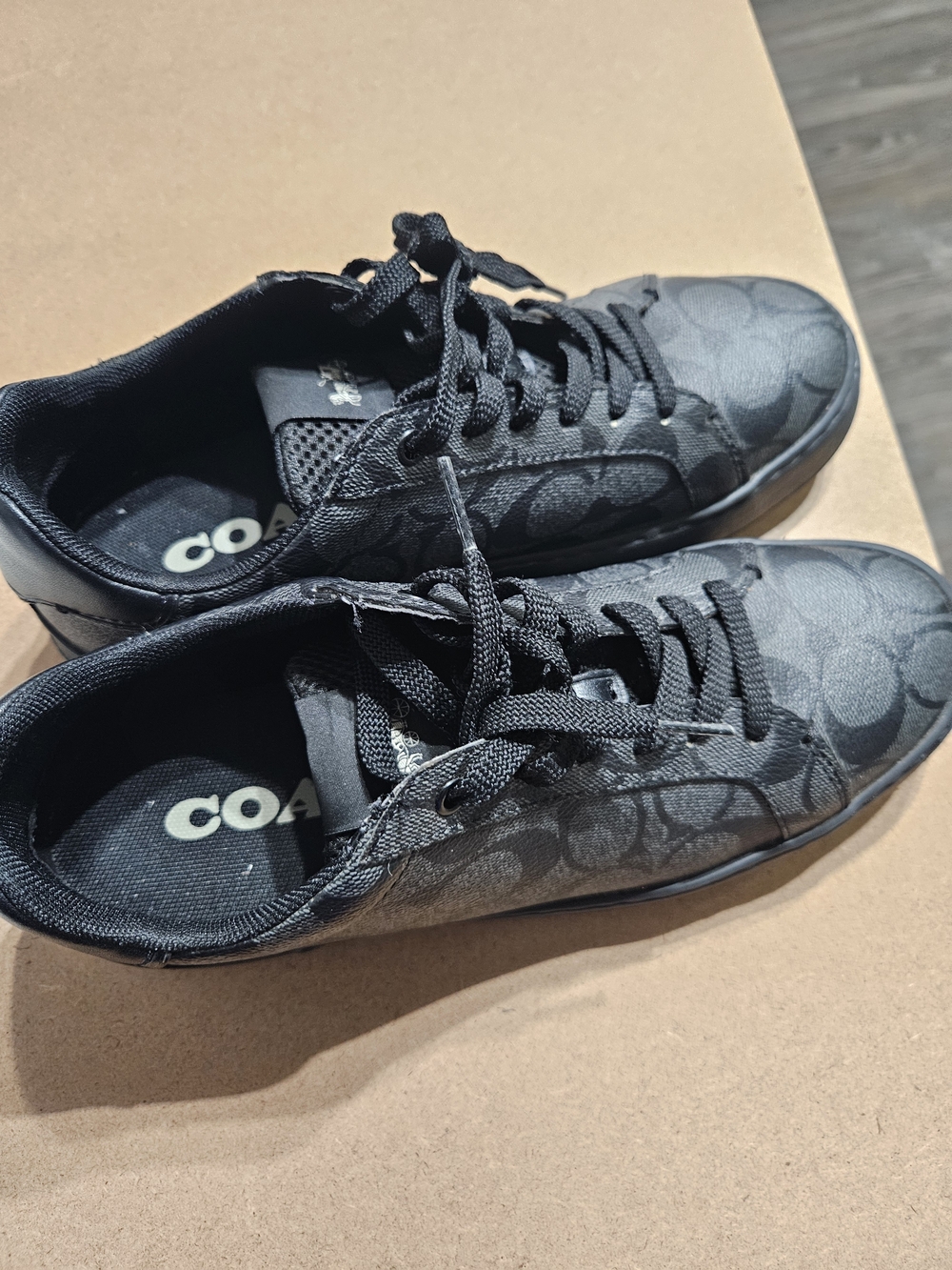 Coach Black Signature Logo Sneakers